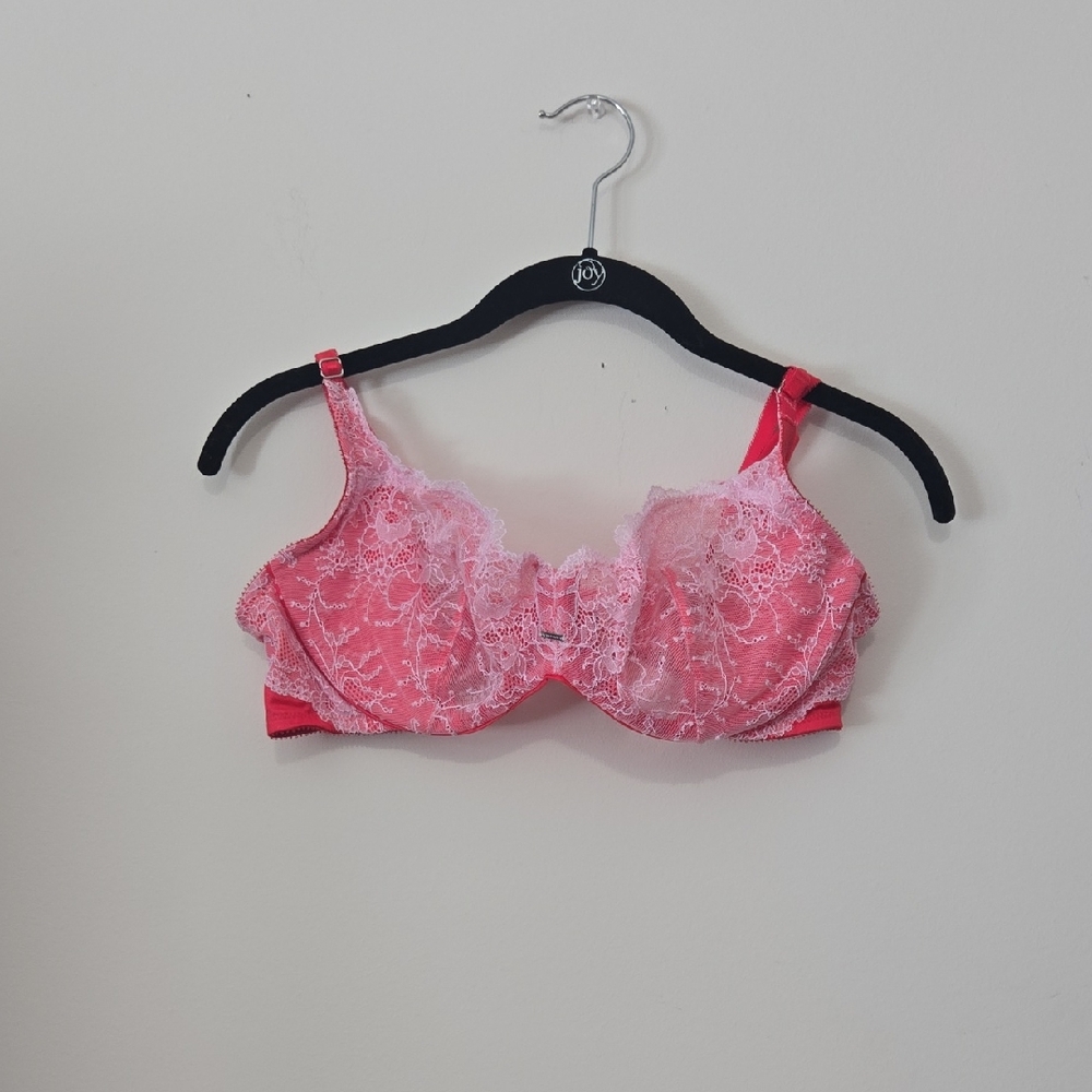 Victoria's Secret Coral Unlined Demi Lace Bra